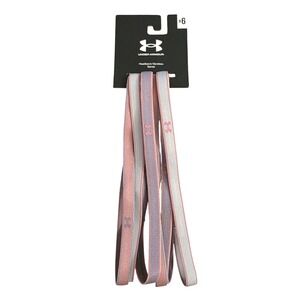 Under Armour Womens Mini Headbands 6-Pack Pink Purple Silver  NEW